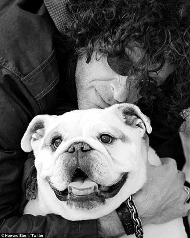 Howard Stern and his English Bulldog