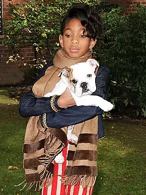 Willow Smith and her English Bulldog