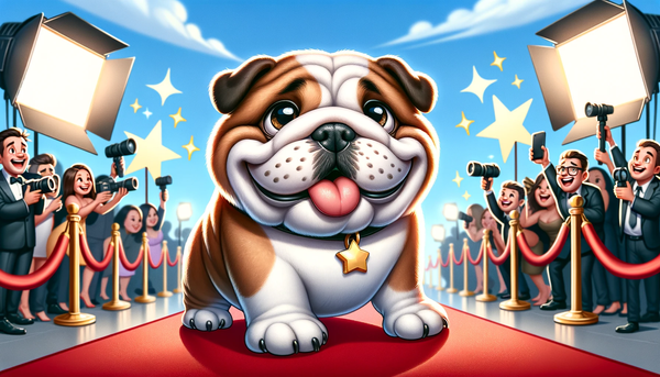 An English Bulldog on the red carpet - Celebrities with English Bulldogs